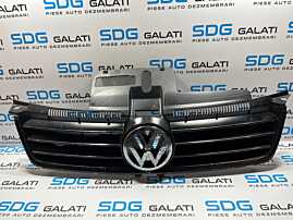 Grila Centrala cu Sigla Emblema de pe Bara Spoiler Fata Volkswagen Polo 9N 2002 - 2005 Cod 6Q0853651D 1T0853601