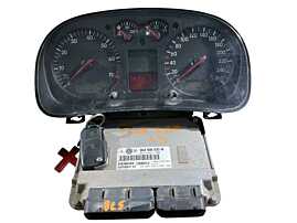 Kit Pornire ECU Calculator Motor Ceas Ceasuri Bord Chei Cheie CIP Imobilizator Volkswagen Bora 1.6 Benzina 1998 - 2005 Cod 06A906033M 1J0920825A [LR0146] [LR0147]